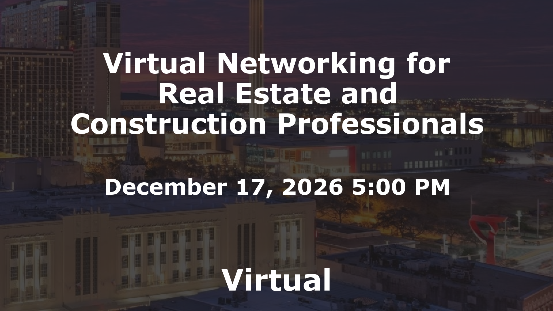 Virtual Networking for Real Estate and Construction Professionals event image
